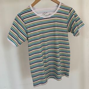 June & January retro Grown Up striped Ringer Tee